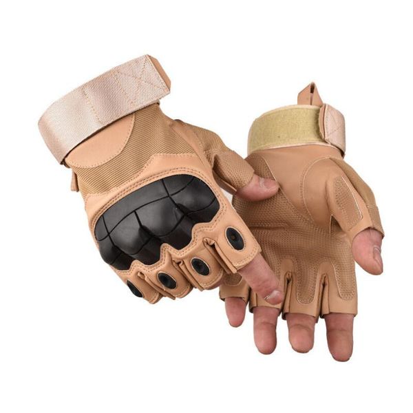 outdoor tactical gloves army mountaineering fitness cycling rock climbing armor protection shell half finger gloves, Black
outdoor tactical gloves army mountaineering fitness cycling rock climbing armor protection shell half finger gloves, Black