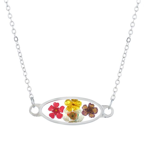 fashion double hanging clavicle chain necklace natural dried flower epoxy necklace jewelry, Silver
fashion double hanging clavicle chain necklace natural dried flower epoxy necklace jewelry, Silver
