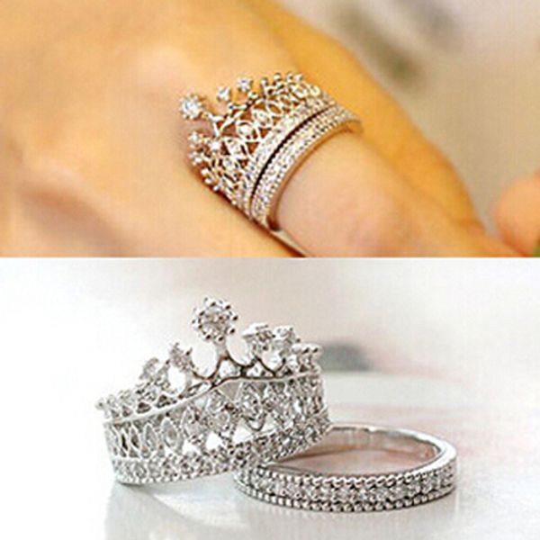 bluelans selling women's crown statement ring 2 band stack rhinestone alloy jewelry gift golden, Black
bluelans selling women's crown statement ring 2 band stack rhinestone alloy jewelry gift golden, Black