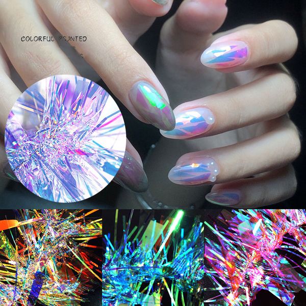 aurora nail art stickers irregular broken glass nail foil paper laser mirror nail foils holographic decal manicure decorations, Black
aurora nail art stickers irregular broken glass nail foil paper laser mirror nail foils holographic decal manicure decorations, Black