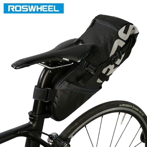 roswheel bicycle tail bag wrap-up closure volume extendable 8l10l seat post storage pack mtb road bike pannier pouch 131414
roswheel bicycle tail bag wrap-up closure volume extendable 8l10l seat post storage pack mtb road bike pannier pouch 131414