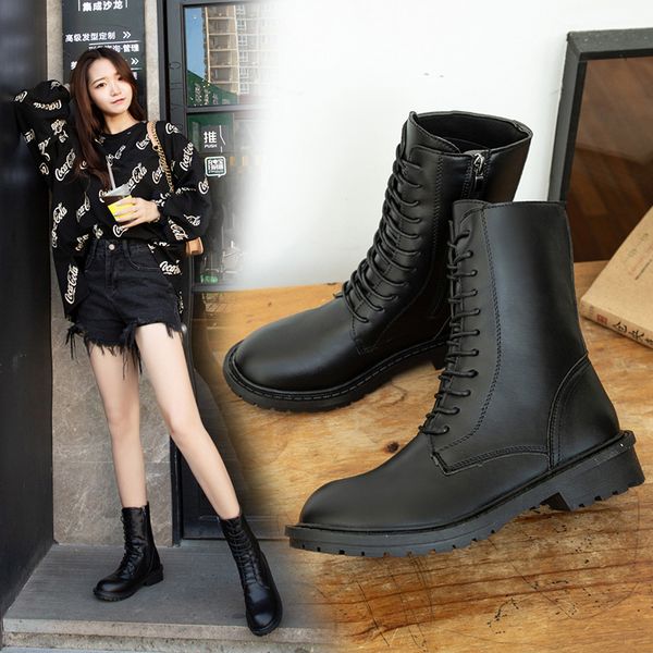 rock shoes woman lady boots lace up luxury designer round toe low heels booties martins ladies 2019 mid calf fashion rubber, Black
rock shoes woman lady boots lace up luxury designer round toe low heels booties martins ladies 2019 mid calf fashion rubber, Black