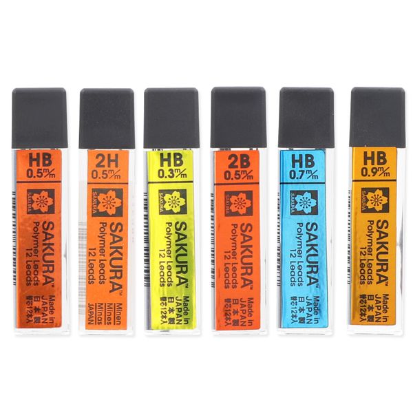 sakura mechanical pencil leads polymer leads 0.3mm 0.5mm 0.7mm 0.9mm hb 2b anti-breaking, Blue;orange
sakura mechanical pencil leads polymer leads 0.3mm 0.5mm 0.7mm 0.9mm hb 2b anti-breaking, Blue;orange