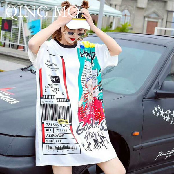 qing mo women 2019 summer letter character printing t shirt women beading decorate t shirt half sleeve zqy222, White
qing mo women 2019 summer letter character printing t shirt women beading decorate t shirt half sleeve zqy222, White