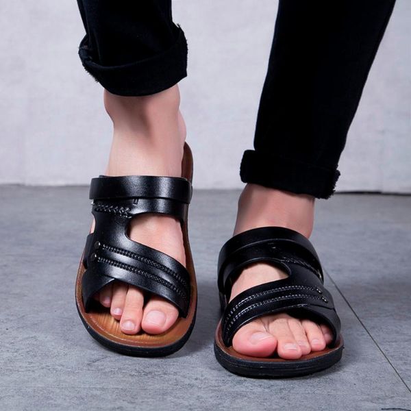 classics summer shoes men slippers quality split leather sandals for men comfortable flip flops beach sandals apr11, Black
classics summer shoes men slippers quality split leather sandals for men comfortable flip flops beach sandals apr11, Black