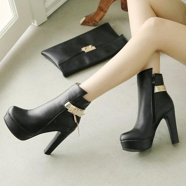women's ankle boots platform chunky high heel boots fashion buckle zip winter women gray black white ladies shoes
women's ankle boots platform chunky high heel boots fashion buckle zip winter women gray black white ladies shoes