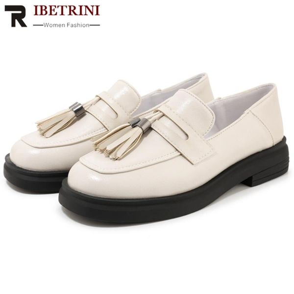 ribetrini spring new platform shoes woman elegant solid fringe loafers women daily casual slip-on flats, Black
ribetrini spring new platform shoes woman elegant solid fringe loafers women daily casual slip-on flats, Black