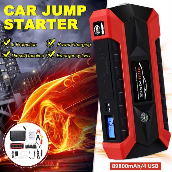 89800mah 12v car jump starter 4usb multifunction emergency charger battery power bank starting device for diesel gas car
89800mah 12v car jump starter 4usb multifunction emergency charger battery power bank starting device for diesel gas car