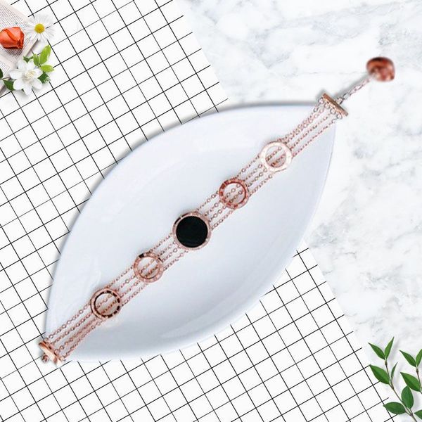 new fashion black rose gold titanium steel roman cube triangle clover multilayer bracelet for women personality bangle jewelry
new fashion black rose gold titanium steel roman cube triangle clover multilayer bracelet for women personality bangle jewelry