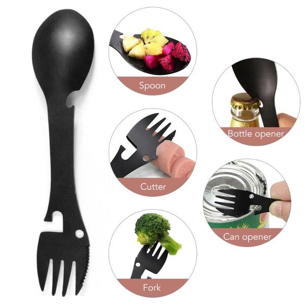 portable stainless steel cutlery 5-in-1 can bottle opener spoon fork cutter dinner tableware for camping picnic bbq
portable stainless steel cutlery 5-in-1 can bottle opener spoon fork cutter dinner tableware for camping picnic bbq