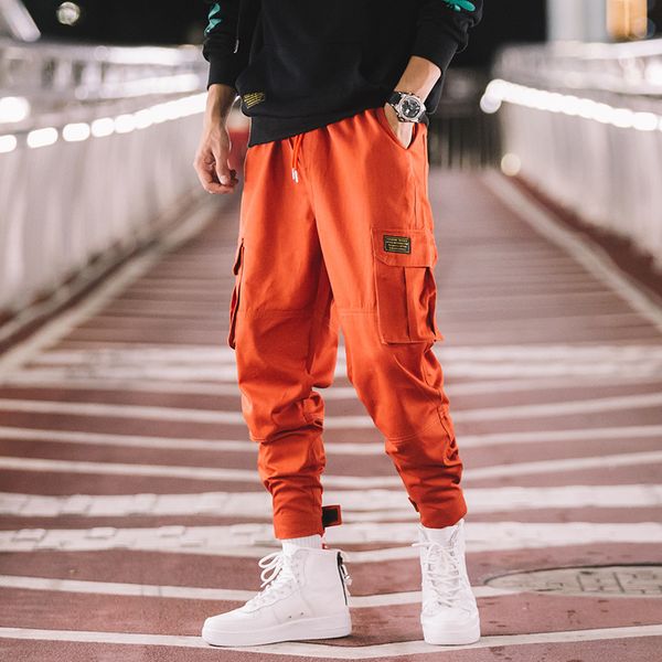 men's pants street style mens cargo 3 colors plus size casual with pockets elastic waist, Black
men's pants street style mens cargo 3 colors plus size casual with pockets elastic waist, Black