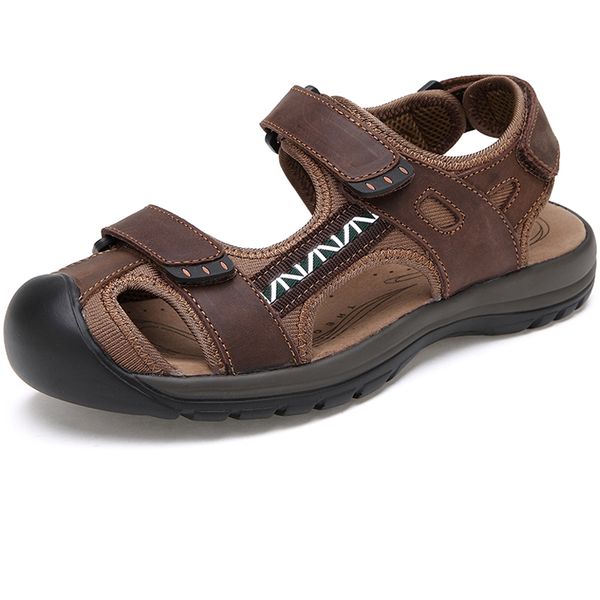 genuine leather men sandals shoes footwear outdoor summer water shoes closed toe male beach sandals big size, Black
genuine leather men sandals shoes footwear outdoor summer water shoes closed toe male beach sandals big size, Black