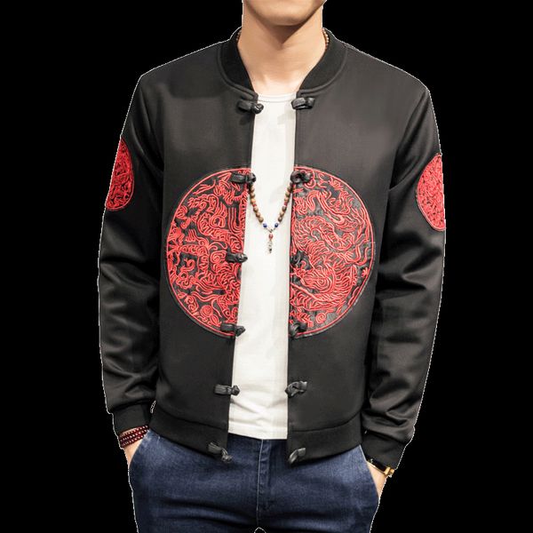 a new chinese style jacket with loose plus-size dragon embroidery plate buttons for fall 2019/ mens jackets and coats, Black;brown
a new chinese style jacket with loose plus-size dragon embroidery plate buttons for fall 2019/ mens jackets and coats, Black;brown