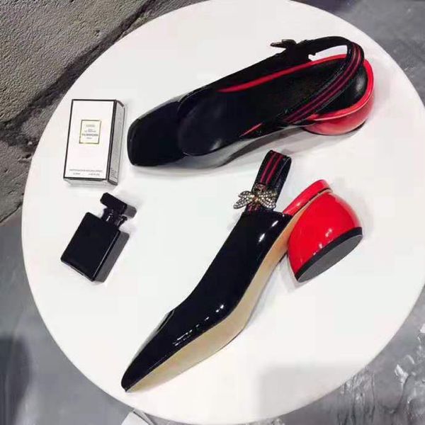 Итальянская роскошная женская обувь дизайнер кожа бабочка горный хрусталь плать