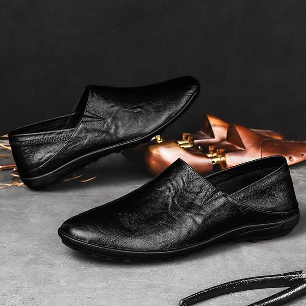 men's summer moccasins leather loafers soft casual shoes slip on fashion breathable comfortable driving flats breathable shoes, Black
men's summer moccasins leather loafers soft casual shoes slip on fashion breathable comfortable driving flats breathable shoes, Black