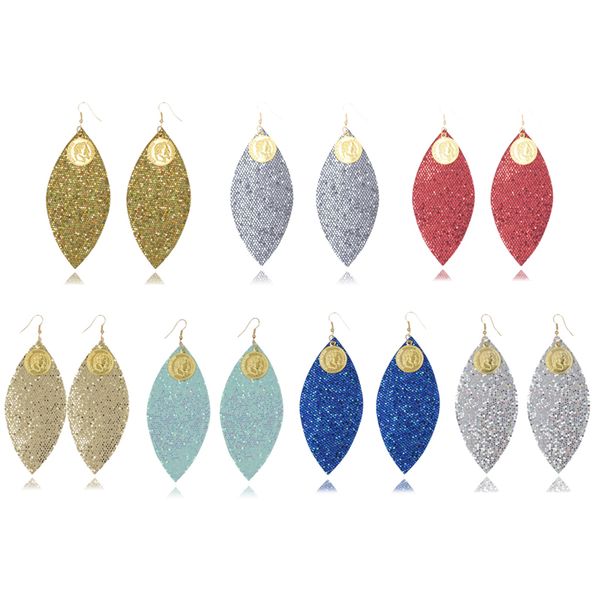 7pairs/lot leaf pu leather earrings set 2019 glittering sequins metal character head earring 2020 women fashion statement earing, Silver
7pairs/lot leaf pu leather earrings set 2019 glittering sequins metal character head earring 2020 women fashion statement earing, Silver