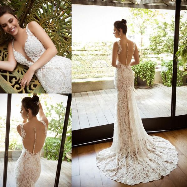 beach lace mermaid wedding dresses v neck sleeveless see through back bridal gowns sweep train wedding dress robes de mariée, White
beach lace mermaid wedding dresses v neck sleeveless see through back bridal gowns sweep train wedding dress robes de mariée, White