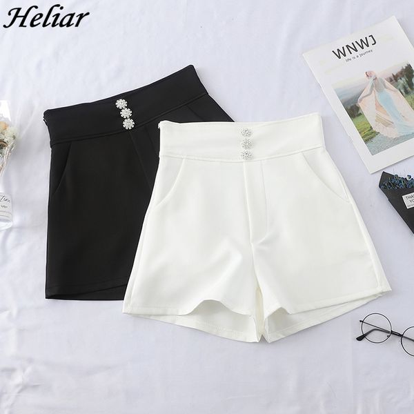 2019 spring women shorts high waist casual outwear shorts set suit summer casual jean with button, White;black
2019 spring women shorts high waist casual outwear shorts set suit summer casual jean with button, White;black
