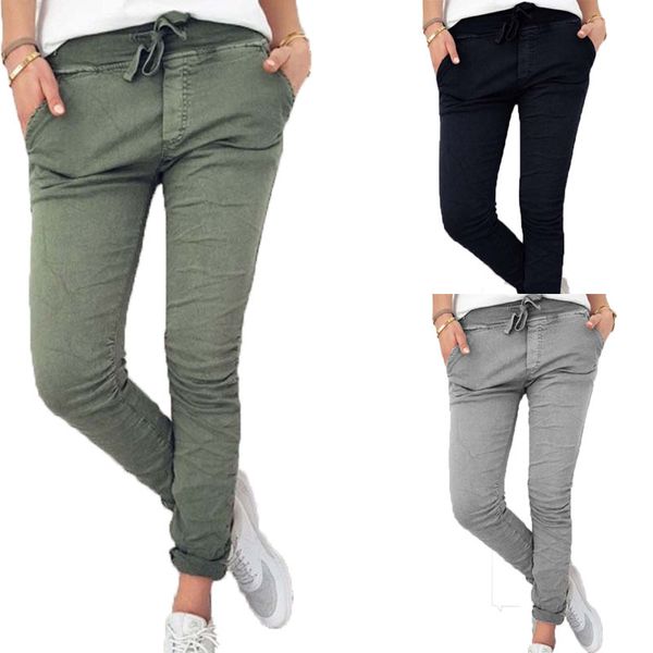 Womens Elastic Waist Pencil Pant Stretch Skinny Drawstring Pants High Waist Lady Trousers Jeggings Wholesale
Womens Elastic Waist Pencil Pant Stretch Skinny Drawstring Pants High Waist Lady Trousers Jeggings Wholesale