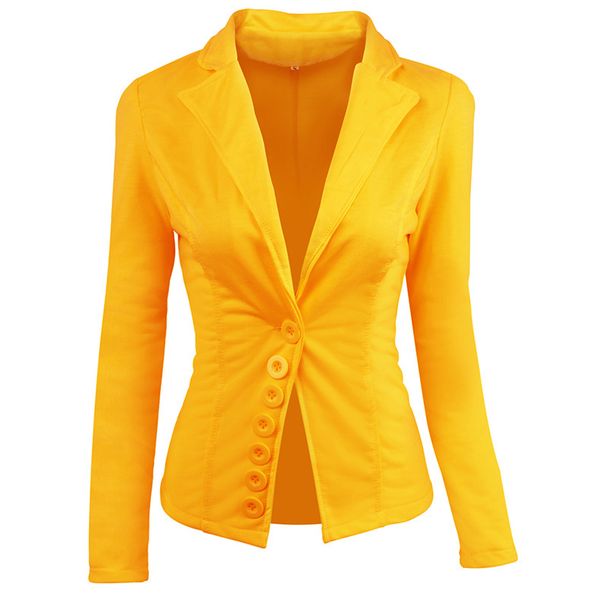 2019 women formal jackets office work slim fit blazer yelllow black pink ladies suits elegant button female women's clothes, White;black
2019 women formal jackets office work slim fit blazer yelllow black pink ladies suits elegant button female women's clothes, White;black