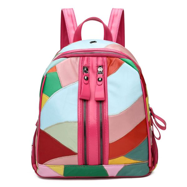 fashion women genuine leather backpack sheepskin backpacks for teenage girls schoolbag patchwork bag female casual knapsack
fashion women genuine leather backpack sheepskin backpacks for teenage girls schoolbag patchwork bag female casual knapsack