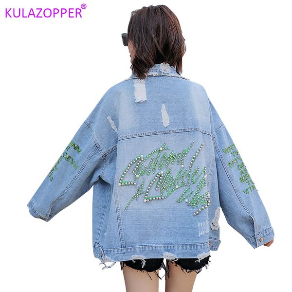 kulazopper brand winter ladies denim jackets 2019 new street wear long sleeve embroidery loose women's jackets jeans zh087, Black;brown
kulazopper brand winter ladies denim jackets 2019 new street wear long sleeve embroidery loose women's jackets jeans zh087, Black;brown