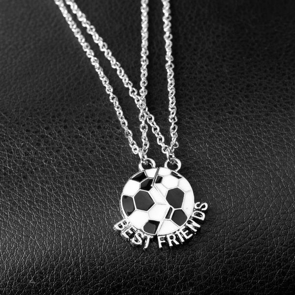 2pcs/set new football buddy friends necklaces bff soccer pendant cute friendship jewelry gift ing, Silver
2pcs/set new football buddy friends necklaces bff soccer pendant cute friendship jewelry gift ing, Silver
