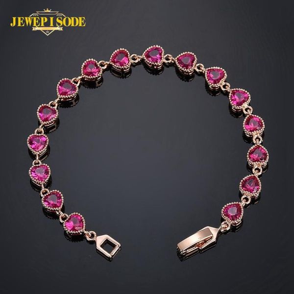 jewepisode romantic 925 sterling silver bracelet heart ruby gemstone women's bracelets fashion fine jewelry engagement gift, Golden;silver
jewepisode romantic 925 sterling silver bracelet heart ruby gemstone women's bracelets fashion fine jewelry engagement gift, Golden;silver