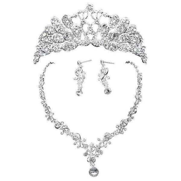 shiny wedding crows wedding accessories bridesmaid jewelry accessories bridal accessories set crown + necklace + earrings, White
shiny wedding crows wedding accessories bridesmaid jewelry accessories bridal accessories set crown + necklace + earrings, White