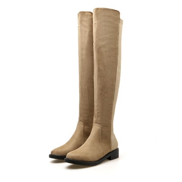 2019 women over the knee bootslow 3cm high heels female long plush suede boots ladies platform winter warm luxury thigh shoes, Black 
2019 women over the knee bootslow 3cm high heels female long plush suede boots ladies platform winter warm luxury thigh shoes, Black