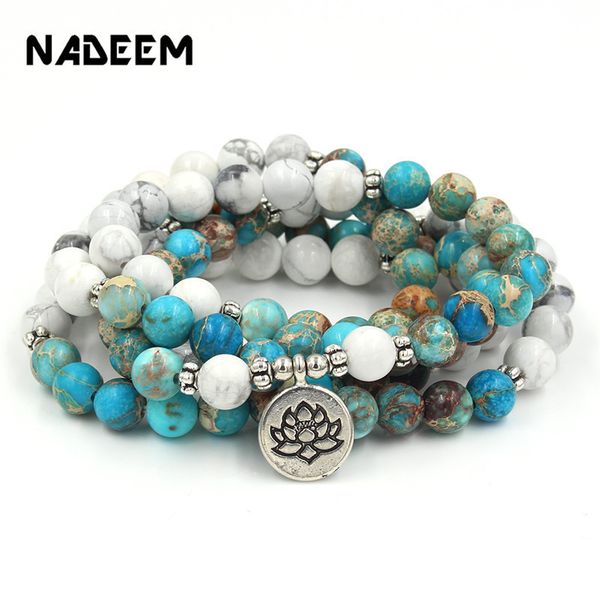 women`s bracelet white howlite beads with lotus om buddha charm yoga men bracelet 108 mala necklace dropshipping stone jewelry c19021501, Black
women`s bracelet white howlite beads with lotus om buddha charm yoga men bracelet 108 mala necklace dropshipping stone jewelry c19021501, Black
