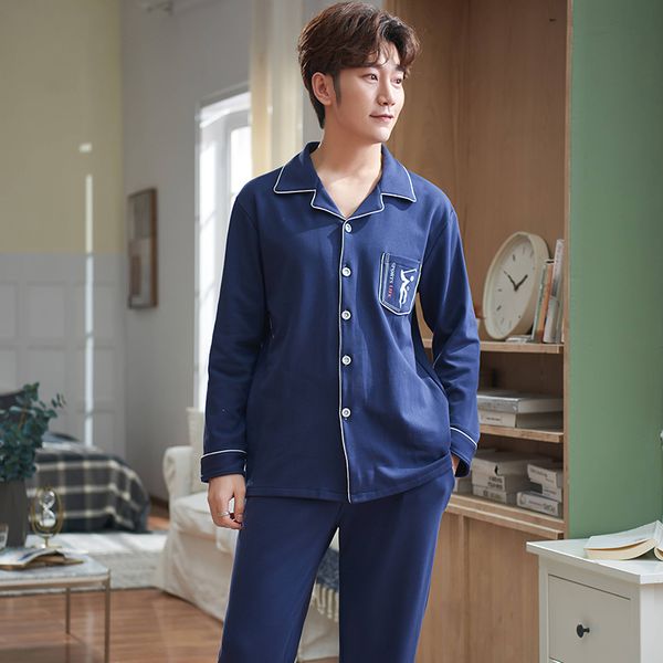 autumn mens breathable cotton pajama sets casual long-sleeve button up male solid pyjamas sleepwear soft homewear 3xl, Black;brown
autumn mens breathable cotton pajama sets casual long-sleeve button up male solid pyjamas sleepwear soft homewear 3xl, Black;brown