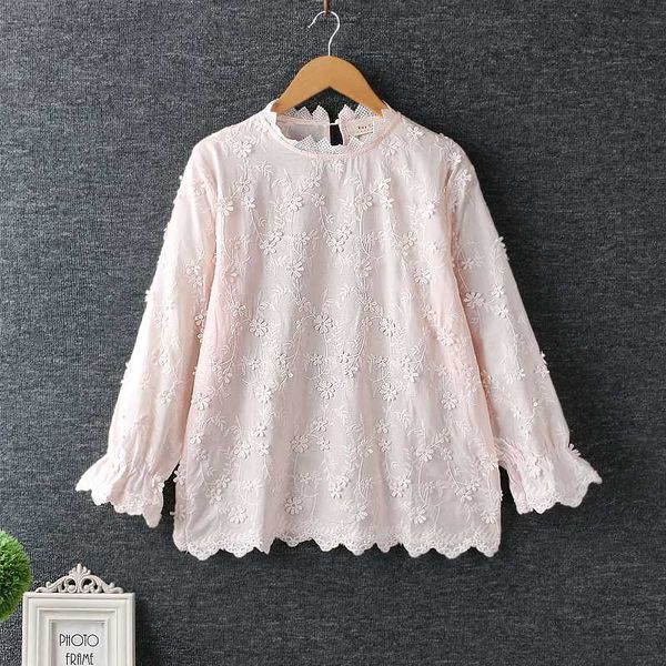 sweet small fresh three-dimensional flower embroidery shirt blouse women spring summer mori girl, White
sweet small fresh three-dimensional flower embroidery shirt blouse women spring summer mori girl, White