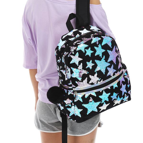 women sequin star large backpack fashion black travel bag student fur zipper schoolbag winter new plush bag t200428
women sequin star large backpack fashion black travel bag student fur zipper schoolbag winter new plush bag t200428