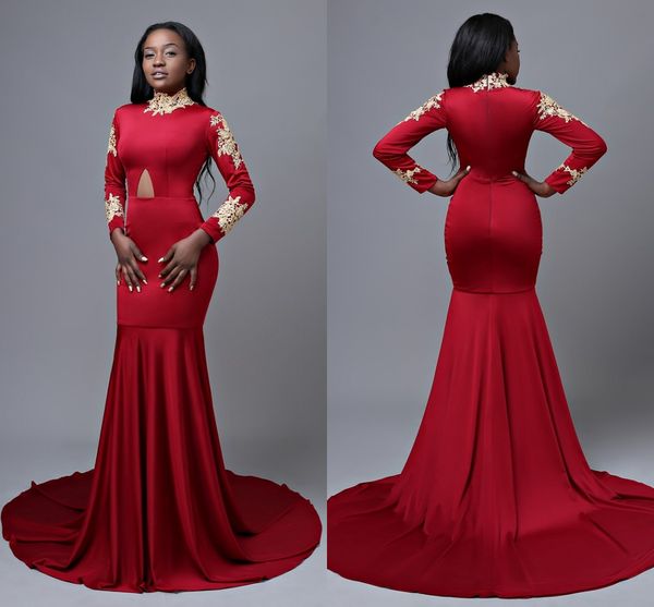 2019 red mermaid prom dresses vintage high neck lace appliqued evening gown african plus size formal party bridesmaid dresses, Black
2019 red mermaid prom dresses vintage high neck lace appliqued evening gown african plus size formal party bridesmaid dresses, Black