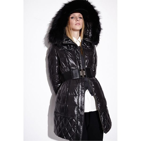women's down & parkas winter fashion brand good quality big real fur hooded duck coat female glossy fabric long thicker warm wq714, Black
women's down & parkas winter fashion brand good quality big real fur hooded duck coat female glossy fabric long thicker warm wq714, Black