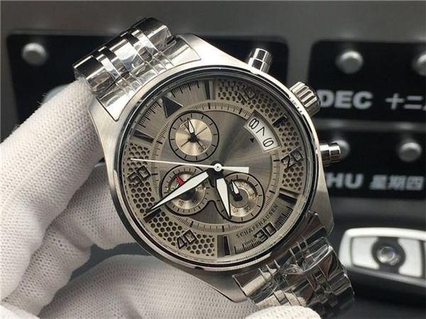 super 54 montre de luxe six-pin multi-functional imported quartz movement watches 316l refined steel shell shell 44mm*14mm, Slivery;brown
super 54 montre de luxe six-pin multi-functional imported quartz movement watches 316l refined steel shell shell 44mm*14mm, Slivery;brown