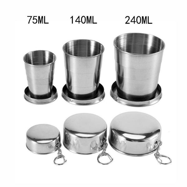 75ml outdoor stainless steel folding cup portable for camping hiking cann travel tool
75ml outdoor stainless steel folding cup portable for camping hiking cann travel tool
