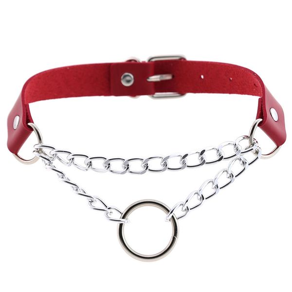 women men punk exaggerated handmade chain choker necklace fetish o round metal leather collar bondage harness necklace #20, Silver
women men punk exaggerated handmade chain choker necklace fetish o round metal leather collar bondage harness necklace #20, Silver