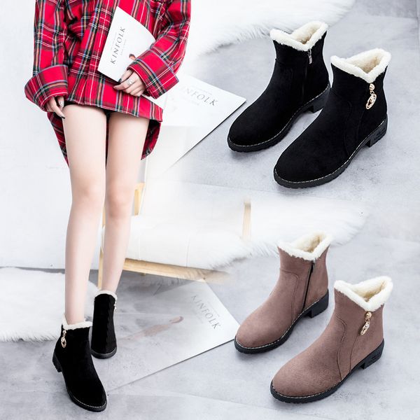 woman short ankle boots increase all-match cashmere flat bottom shoes rhinestone woman's winter plus velvet cotton boots, Black
woman short ankle boots increase all-match cashmere flat bottom shoes rhinestone woman's winter plus velvet cotton boots, Black
