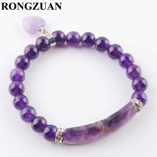 natural amethyst gemstone 8mm round beads strand stretch bracelets & bangles heart shape pendant fitting women jewelry love gift dk3340, Black
natural amethyst gemstone 8mm round beads strand stretch bracelets & bangles heart shape pendant fitting women jewelry love gift dk3340, Black