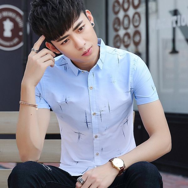 striped men's shirts, 2020 summer style new casual short sleeve shirt, young collar collar self-cultivation, White;black
striped men's shirts, 2020 summer style new casual short sleeve shirt, young collar collar self-cultivation, White;black