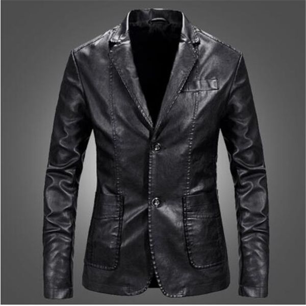 men leather blazer sheepskin 2019 new spring and autumn fashion male suit genuine leather coat slim pocket teenage boy p01, Black
men leather blazer sheepskin 2019 new spring and autumn fashion male suit genuine leather coat slim pocket teenage boy p01, Black