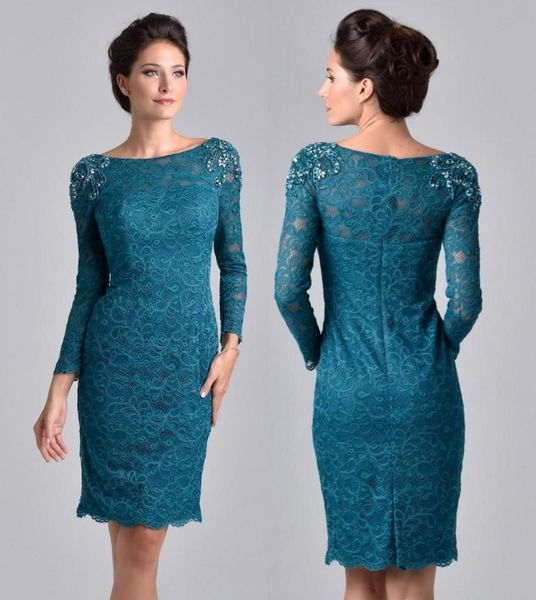 plus size knee length teal blue lace mother dresses with long sleeve scoop sheath moms formal party wear, Black;red
plus size knee length teal blue lace mother dresses with long sleeve scoop sheath moms formal party wear, Black;red