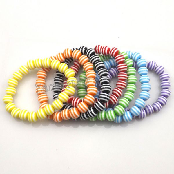 wholesale 24pcs/lot mixed color 10mm stripe zebra resin beaded bracelets elastic for promotion, Black
wholesale 24pcs/lot mixed color 10mm stripe zebra resin beaded bracelets elastic for promotion, Black