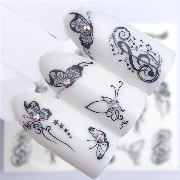 1 pc nail sticker black butterfly note beauty water transfer stamping nail art tips decor manicure deca
1 pc nail sticker black butterfly note beauty water transfer stamping nail art tips decor manicure deca
