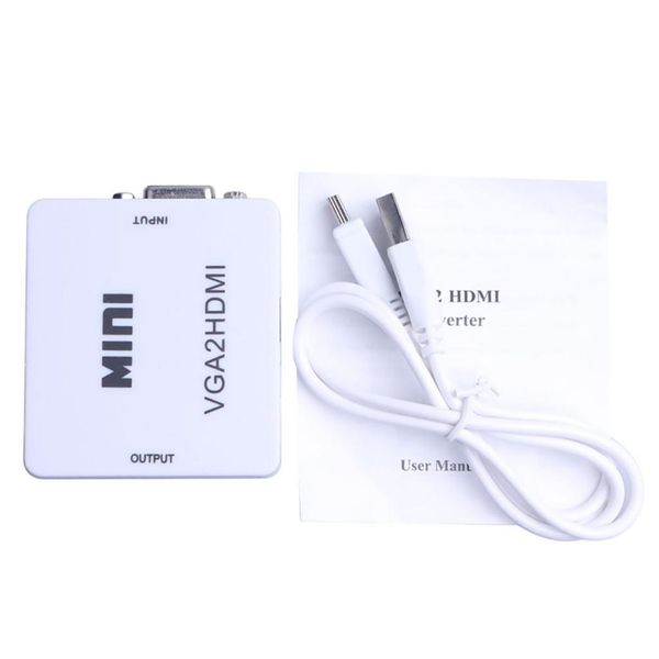 mini vga to hdmi converter with audio vga2hdmi video box adapter white 
mini vga to hdmi converter with audio vga2hdmi video box adapter white