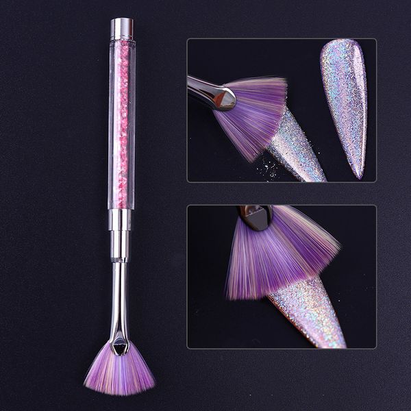 1pc nail art brush liner gradient fan shape pink rhinestone handle dust glitter remover pen 3d painting gel nail brush, Yellow
1pc nail art brush liner gradient fan shape pink rhinestone handle dust glitter remover pen 3d painting gel nail brush, Yellow