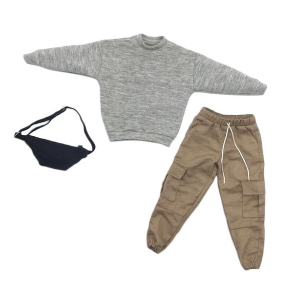 1/6 scale round collar sweatshirt + pants + bags combo for 12'' toys, male action figure
1/6 scale round collar sweatshirt + pants + bags combo for 12'' toys, male action figure