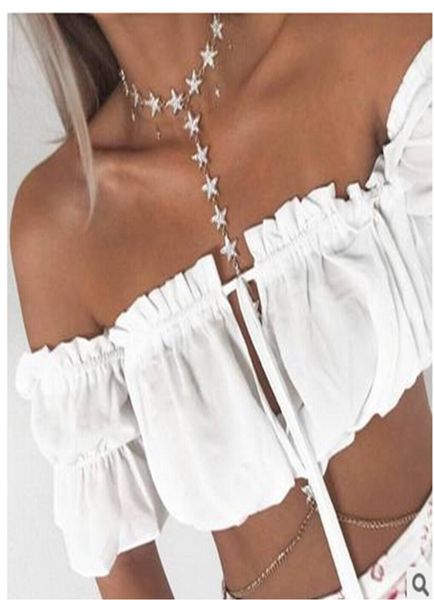 women tshirt off shoulder casual slim short sleeve loose t-shirt off shoulder short female, White
women tshirt off shoulder casual slim short sleeve loose t-shirt off shoulder short female, White